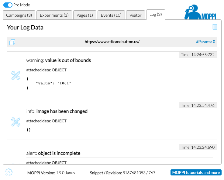 optimizely_chrome_extension_moppi_own_log_option